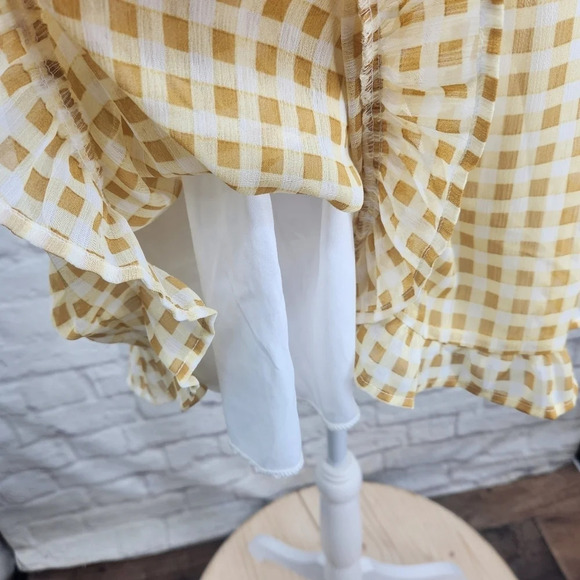 Altard State Gingham Spaghetti Strap Lined Romper Size M - Picture 5 of 16